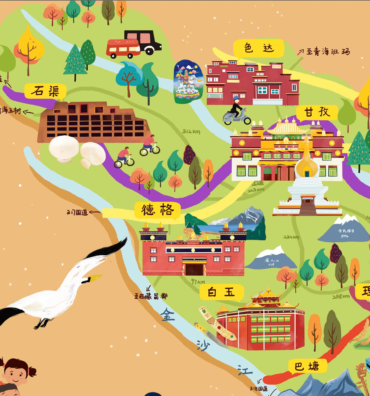 达坂城手绘地图景区的文化宝库